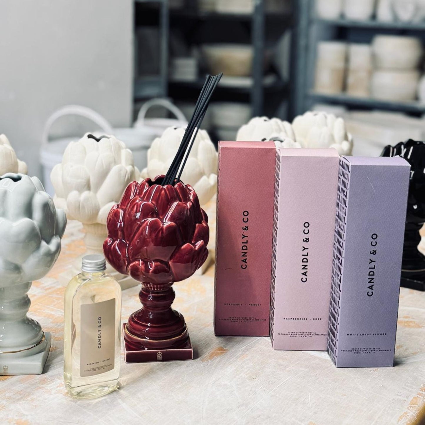 Burgundy Ceramic Diffuser