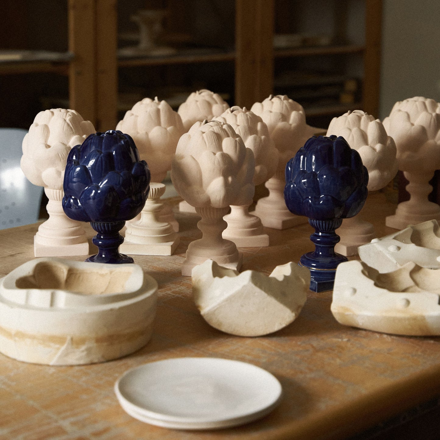 Ceramic Cobalt Artichoke Diffuser Majolika Nieborów x Candly&Co