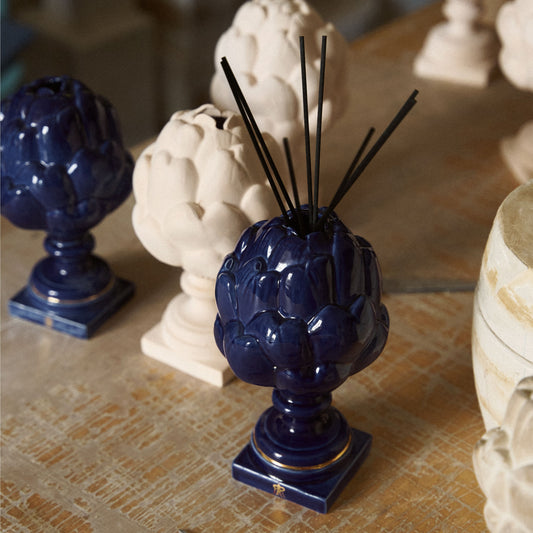 Ceramic Cobalt Artichoke Diffuser Majolika Nieborów x Candly&Co
