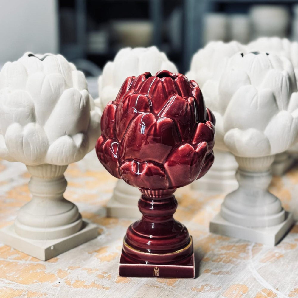 Set – Burgundy Ceramic Diffuser + Fragrance Refill