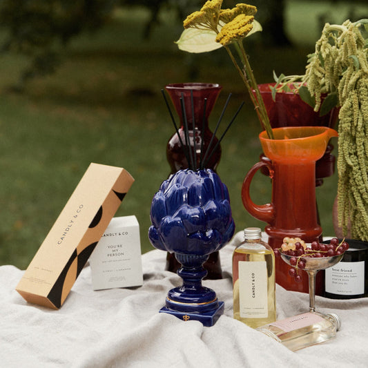 Set – Cobalt Ceramic Diffuser + Fragrance Refill