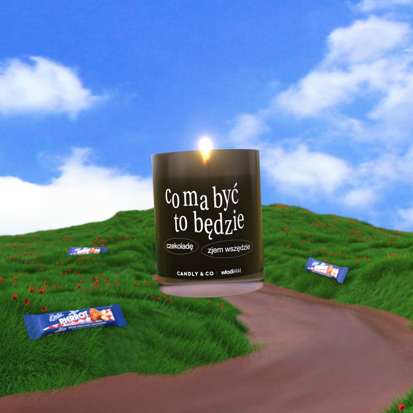 Scented Candle "Whatever Will Be, Will Be—I'll Eat Chocolate Anywhere."